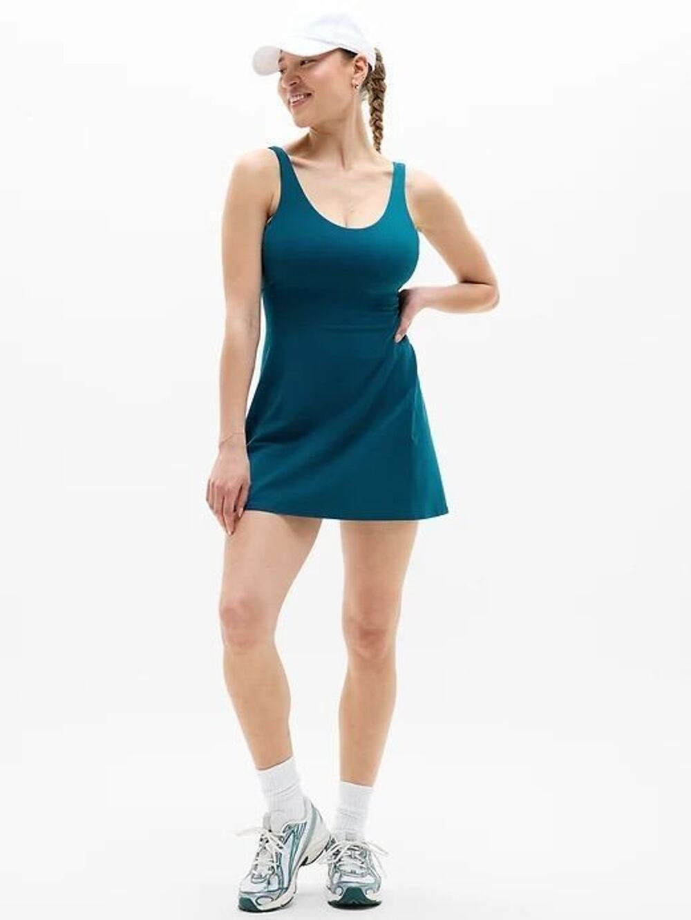 NWT Athleta Salutation Strappy Athletic Dress Teal Size XL
